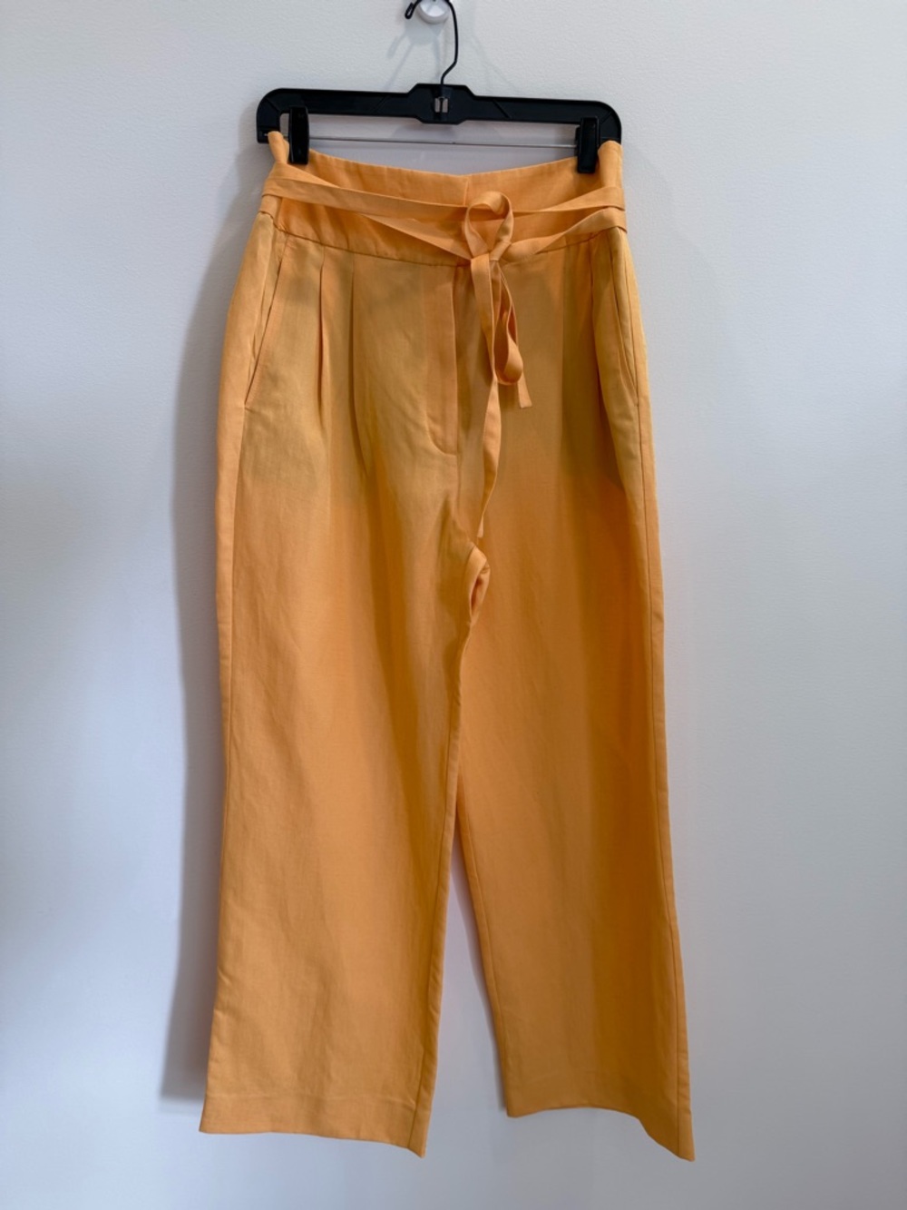 Reiss Linen-Blend High Waist Pants size 10 Closet Staple Minimalist Tailored